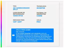 Ar-Condicionado Split Agratto Inverter 12.000 BTUs Thumbnail 3