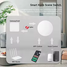 Interruptor de Cenário Sem Fio Tuya ZigBee Thumbnail 4