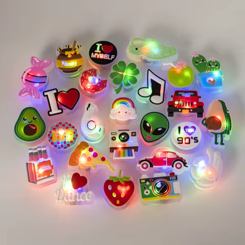 Charms LED Sapatos Pizza e Doces
