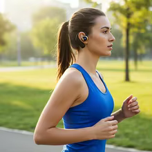 Fone Bluetooth Esportivo com Gancho e LED Thumbnail 3