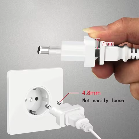 Adaptador Tomada 4.8mm EUA para Europa