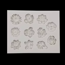 Molde Girassol Rosa Silicone 3D Thumbnail 5