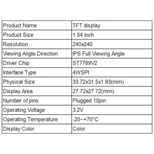 Módulo LCD TFT 1.54" IPS ST7789V2 Thumbnail 5