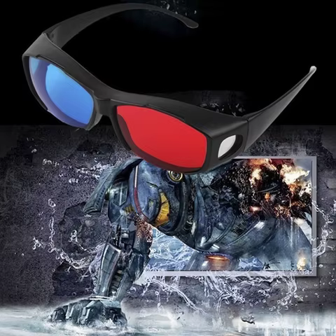 Óculos 3D Anáglifo Vermelho Azul