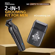 Kit Cortador de Cabelo Kemei KM-2299 + KM-T366 Thumbnail 2