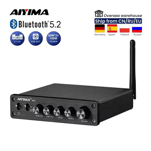 Amplificador Bluetooth AIYIMA 2.1