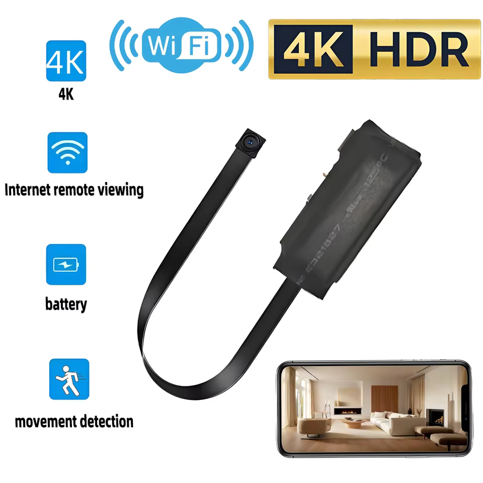 Câmera WiFi HD 4K Mini Suporta