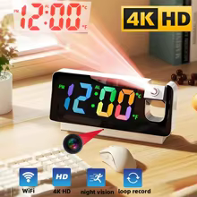 Câmera Mini HD 4K com Relógio Thumbnail 1