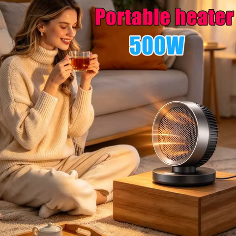 Aquecedor de Mesa Portátil com Ventilador