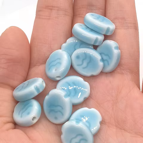 Contas Peixe Biscoito Cerâmica