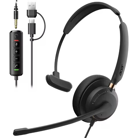 Fone de Ouvido Acer com Fio e Microfone