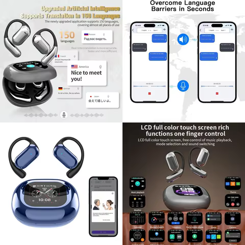Tradutor de Idiomas Fone Bluetooth