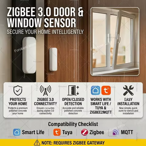 Sensor Zigbee Portas e Janelas