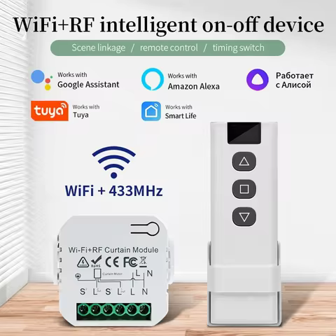 Interruptor Tuya WiFi RF 433MHz