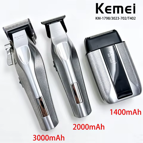 Aparador de Cabelo Kemei Profissional Kit Completo