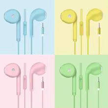 Fone de Ouvido Macaron 3.5mm com Microfone Thumbnail 1