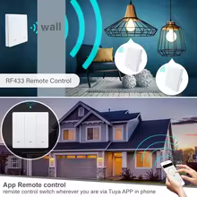 Interruptor Inteligente WiFi Tuya RF433 Thumbnail 2