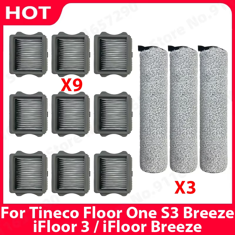 Kit de Escova e Filtro HEPA para Tineco Floor One S3 Breeze