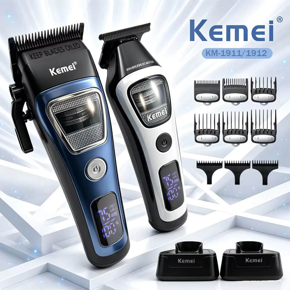 Aparador Profissional Kemei KM-1911 Motor Sem Escovas