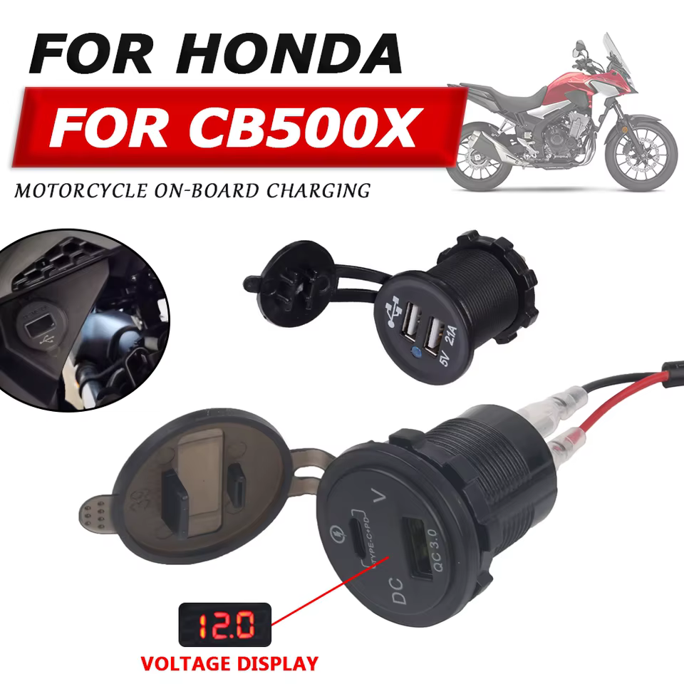 Carregador Moto Honda CB500X Dual USB