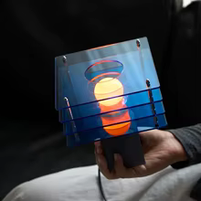 Luminária LED Acrílico com LCD Thumbnail 4