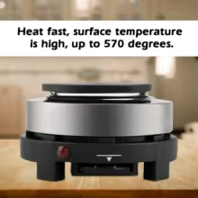 Mini Fogão Elétrico Portátil 500W Thumbnail 2