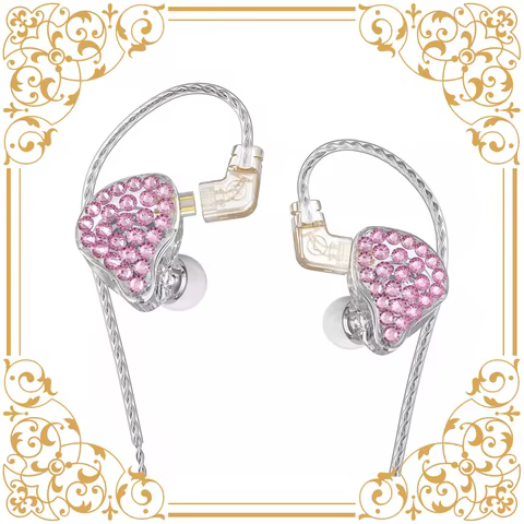 Fones HIFI com Design de Diamantes