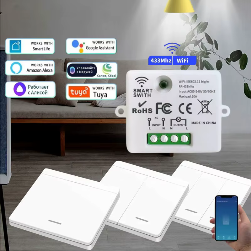 Interruptor Inteligente Wi-Fi RF