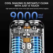 Barbeador Portátil Mini 9000RPM IPX7 Thumbnail 2