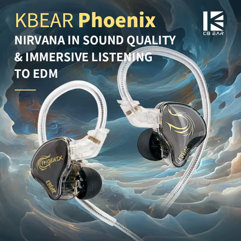 KBEAR Phoenix Fones de Ouvido EDM com ANC