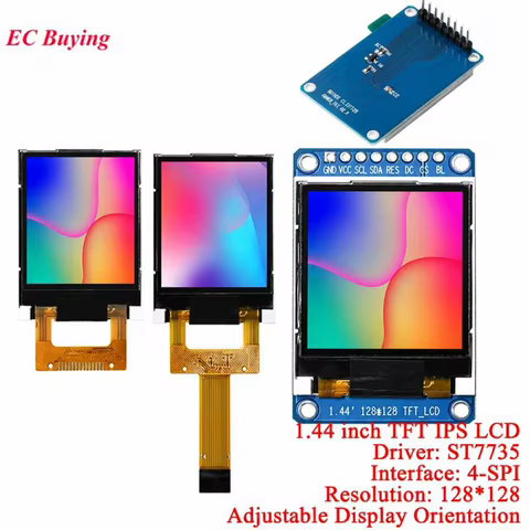 Tela TFT 1.44" 128x128 ST7735