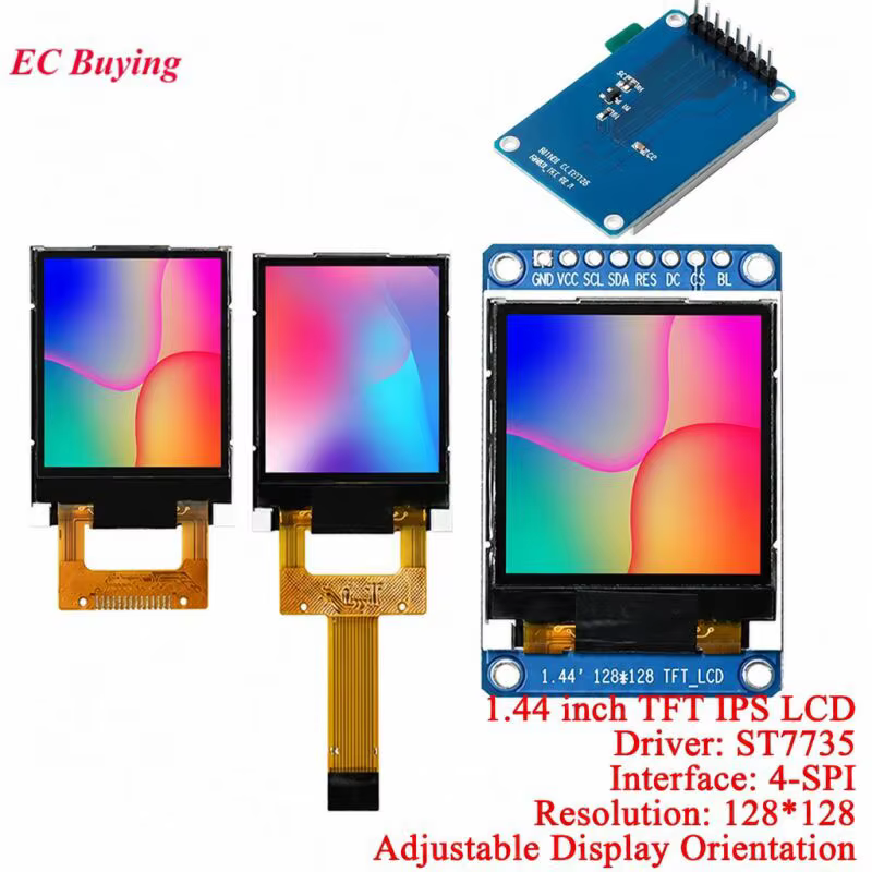 Tela TFT 1.44" 128x128 ST7735