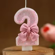 Vela de Aniversário Número Rosa Glitter Thumbnail 3