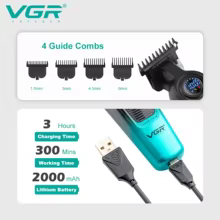 Aparador de Cabelo Profissional VGR Sem Fio Thumbnail 5