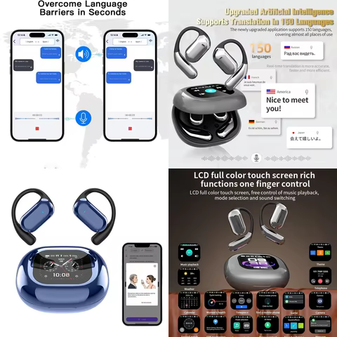 Fones Tradução IA 144 Idiomas