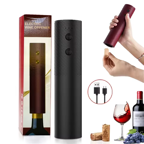 Abridor de Vinho Elétrico Recarregável
