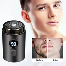 Barbeador Elétrico Portátil USB Recarregável Thumbnail 2