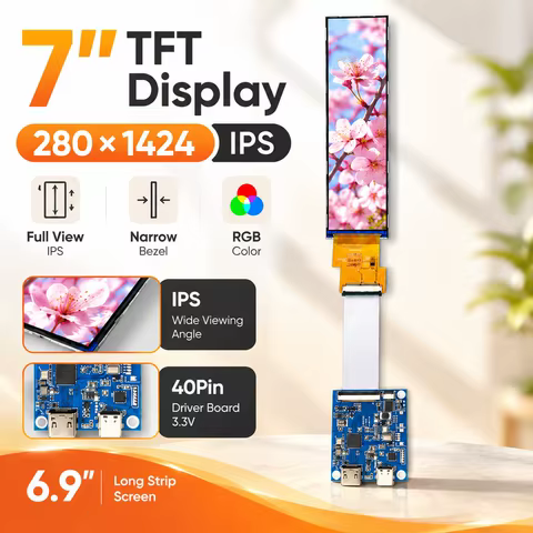 Tela TFT 7" IPS MIPI HDMI