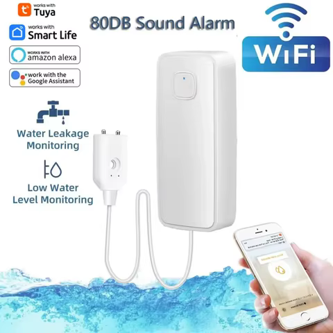 Sensor de Vazamento de Água Tuya Zigbee