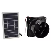 Exaustor Solar 10W 12V Duto Redondo Thumbnail 2