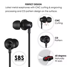 Fone de Ouvido 3.5mm Metal Preto Thumbnail 1