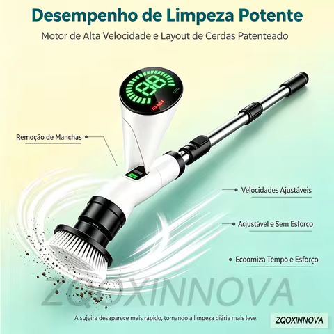 Escova Elétrica Sem Fio Rotativa