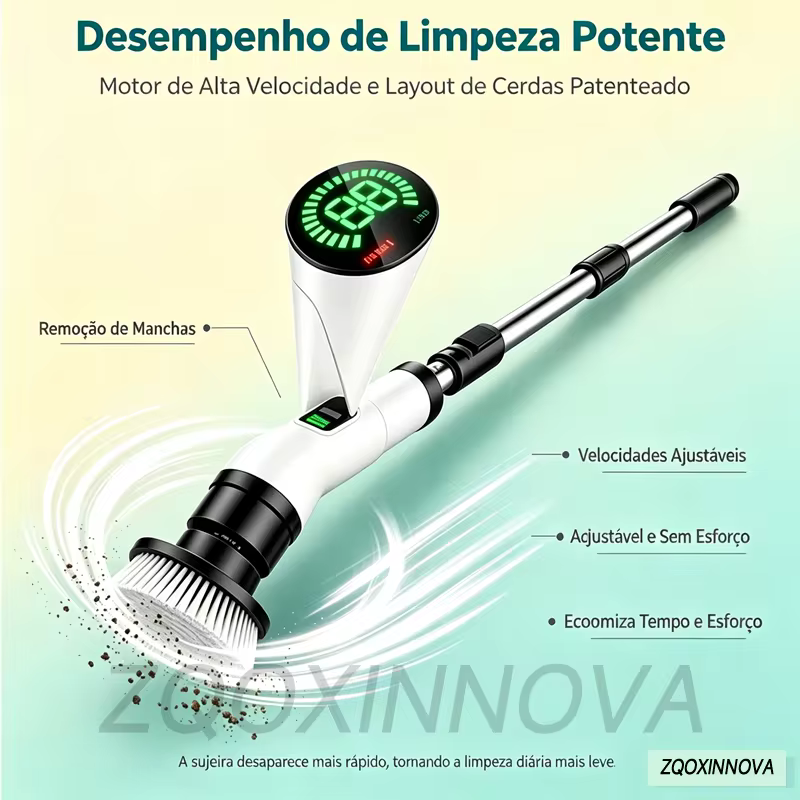 Escova Elétrica Sem Fio Rotativa