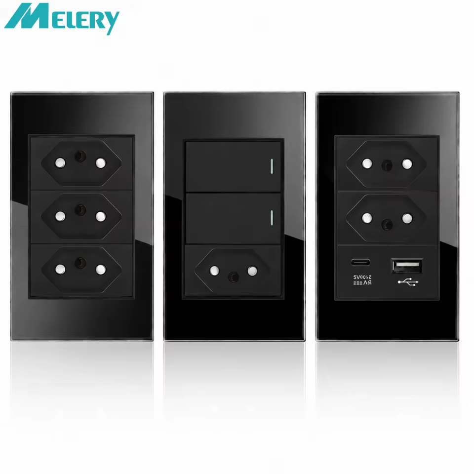 Tomada Modular Melery 4x2 Dourada