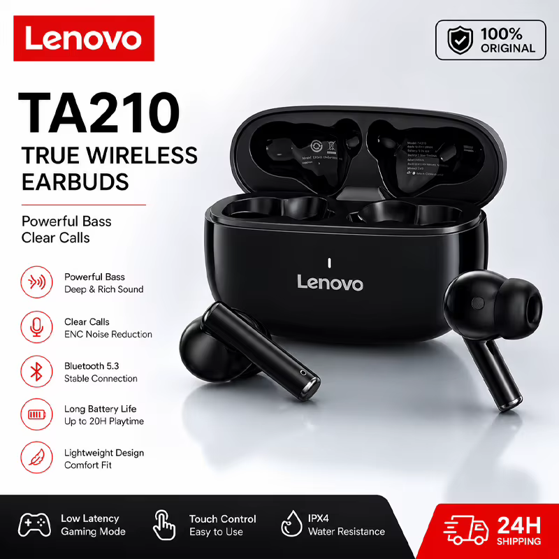 Lenovo TA210 TWS Fones Bluetooth