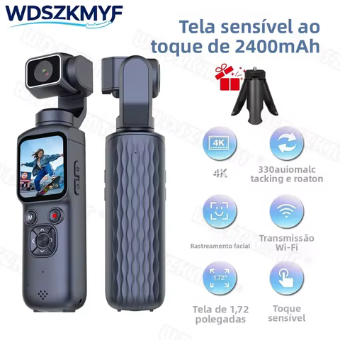 Câmera 4K com Gimbal 330° e WiFi
