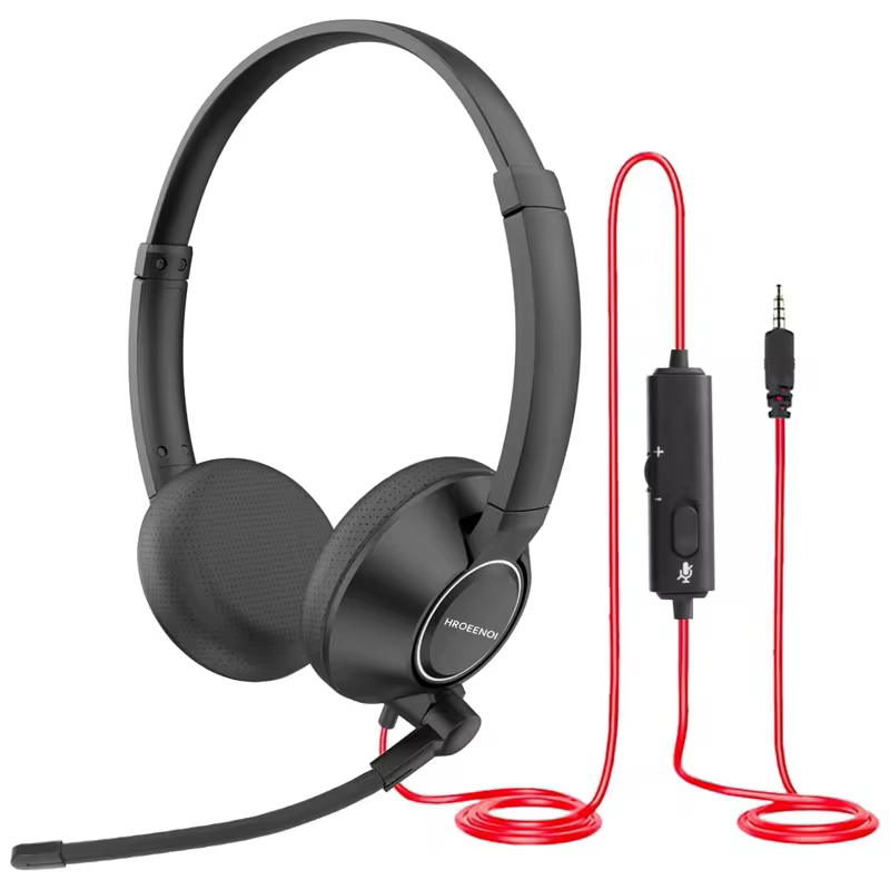 HROEENOI Headset 3.5mm com Microfone