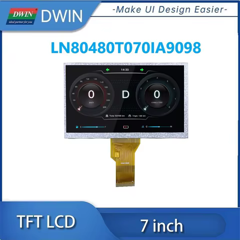 Display LCD com interface RGB, alto brilho, 800x480, 7 polegadas, driver EK73002 + EK9713/ ILI6122 + ILI5960
