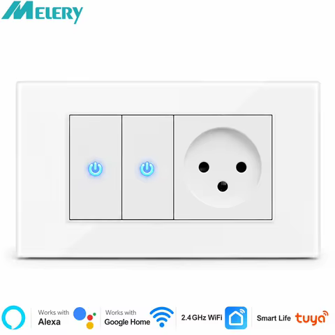 Interruptor Inteligente Wi-Fi Melery com Tomada
