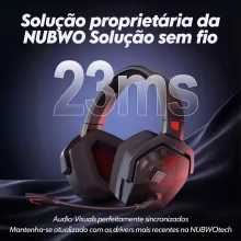 NUBWO G06 Headset Sem Fio Gaming Thumbnail 2